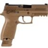 Sig Sauer P320 M18 Commemorative Edition 9mm Carry Size Flat Dark Earth (FDE) Striker-Fired Pistol