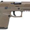 Sig Sauer P320 Compact 40 S&W Flat Dark Earth (FDE) Striker-Fired Pistol with Night Sights
