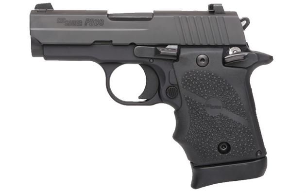 Sig Sauer P938 9mm Centerfire Pistol with Black Rubber Grip 1 Sig Sauer P938 9mm Centerfire Pistol with Black Rubber Grip