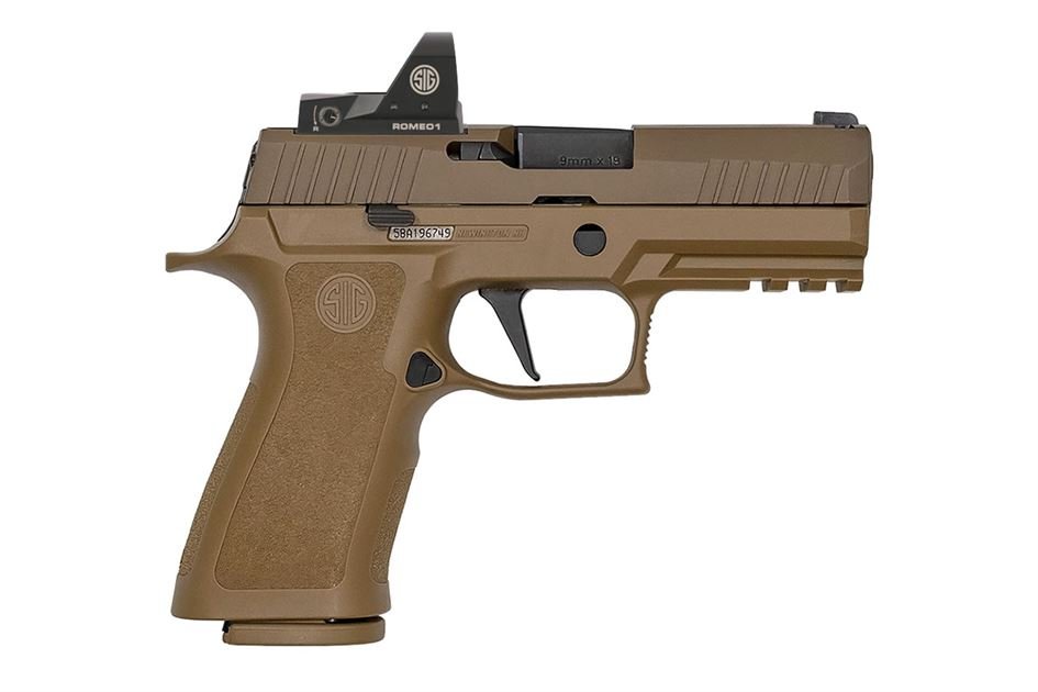 Sig Sauer P320 X-Carry 9mm Coyote Tan Pistol with ROMEO1 Reflex Sight 1 Sig Sauer P320 X-Carry 9mm Coyote Tan Pistol with ROMEO1 Reflex Sight