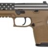 Sig Sauer P320 Compact 9mm with Laser Etched American Flag Slide and Coyote Tan Frame